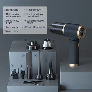 3-в-1 Преносима мини прахосмукачка и въздушна помпа