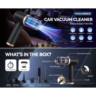 3-в-1 Преносима мини прахосмукачка и въздушна помпа