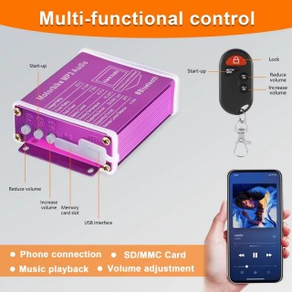 Аудио система за мотоциклет, Bluetooth, mp3, SD card