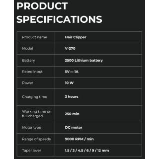 Машинка за подстригване VGR Voyager Professional V-270