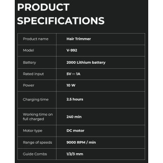 Машинка за подстригване VGR Voyager Professional V-992