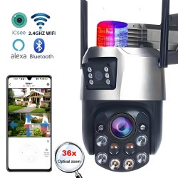 Безжична охранителна Wifi IP камера за видеонаблюдение с 2 камери