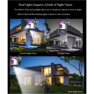 Безжична охранителна Wifi IP камера за видеонаблюдение с 2 камери