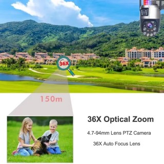 Безжична охранителна Wifi IP камера за видеонаблюдение с 2 камери