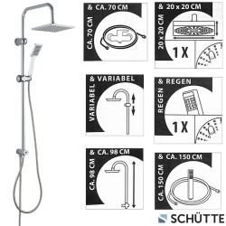 Душ комплект за баня в цвят хром SCHÜTTE
