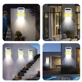 Лед лампа със соларен панел и датчик за движение