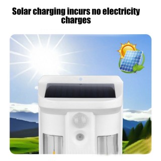 Лед лампа със соларен панел и датчик за движение