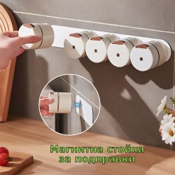 Комплект магнитни бурканчета за подправки 6 броя органайзер за кухня