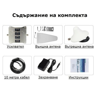 Четири канален усилвател на GSM сигнал 2G, 3G, 4G