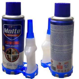 Двукомпонентно бързосъхнещо лепило (активатор + цианоакрилат) Molte Specialist