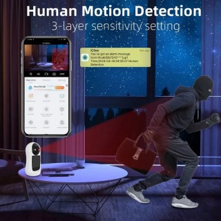 Безжична Wi-Fi камера за видеонаблюдение и видео разговор подвижна