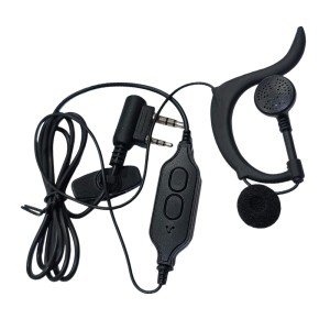 Хендсфри слушалка с функция за предаване на два канала (Dual PTT) за радиостанции Baofeng