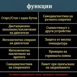 Универсален бутон за Start/Stop палене на двигател – Система за безключово запалване 12V
