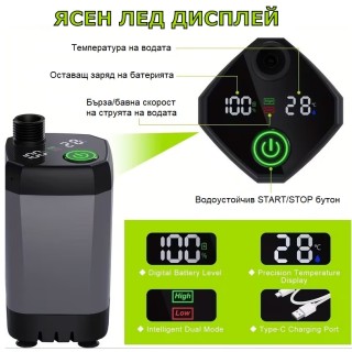 Преносим душ на батерия