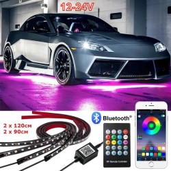 Led лед осветление за кола с блутут контрол от телефона