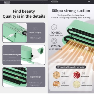 Мултифункционална акумулаторна вакуум машина 2-в-1