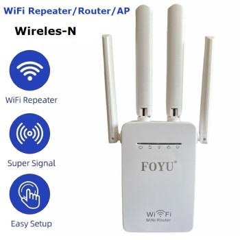 Мощен Wi-Fi повторител, рутер, AP с 4 антени FOYU