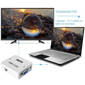 HDMI към VGA HD Audio TV AV HDTV видео кабел - конвертор, адаптер