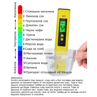 PH тестер за киселинност на вода