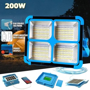 Лед лампа със соларен панел 200W
