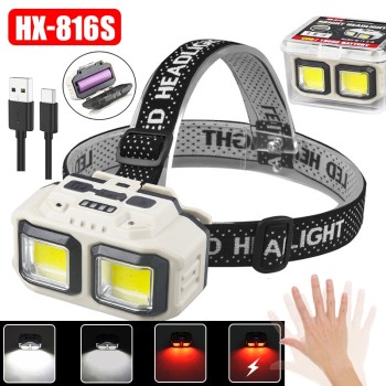 LED фенер за глава челник със сензор