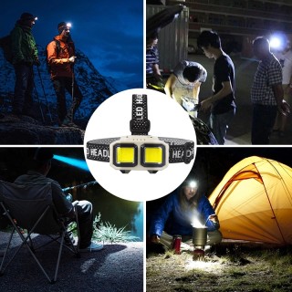 LED фенер за глава челник със сензор