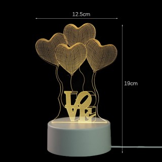 Декоративна 3D LED нощна лампа