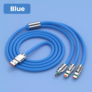 USB силиконов кабел за зареждане 3 в 1