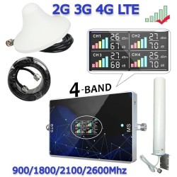 Четири канален усилвател на GSM сигнал 2G, 3G, 4G