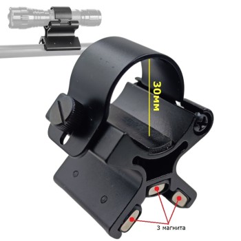 Магнитна стойка за фенер към пушка