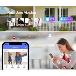 Безжична охранителна Wifi IP камера за видео наблюдение с 2 камери