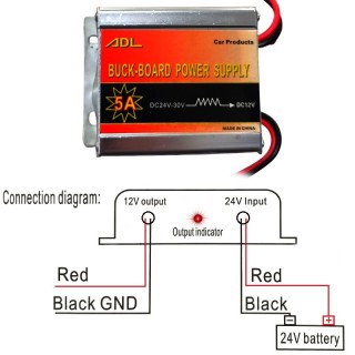 Инвертор на напрежение от 24V на 12V 5A