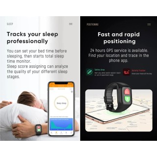 GPS/SOS Смарт гривна за възрастни хора и деца