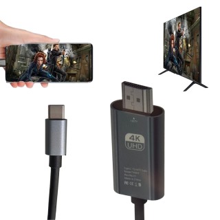 Кабел Type-C към HDMI 4K 30Hz за дублиране на екран 2 метра