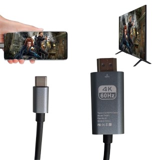 Кабел Type-C към HDMI 4K 60Hz за дублиране на екран 2 метра