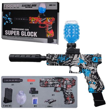 Детски пистолет с водни топчета SUPER GLOCK