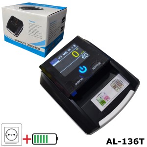 Детектор за фалшиви банкноти AL-136T с 6-степенна проверка с батерия
