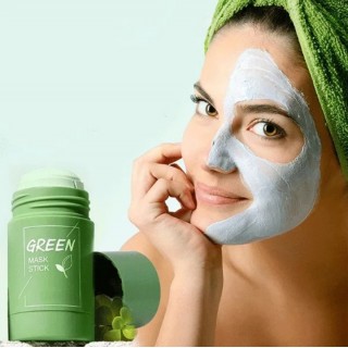 Стик маска за лице с органична глина и зелен чай