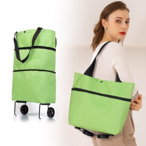Сгъваема чанта за пазаруване с колелца