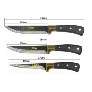 Комплект китайски кухненски ножове 3 броя