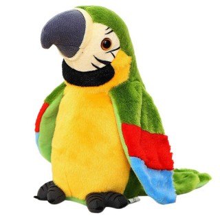 Плюшен говорящ папагал играчка