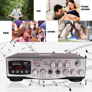 Домашен аудио усилвател с караоке, радио и mp3
