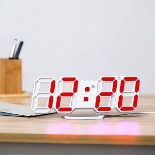 3D настолен часовник с аларма и термометър