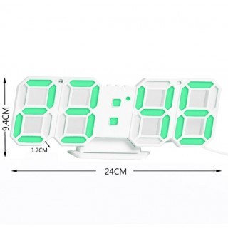 3D настолен часовник с аларма и термометър