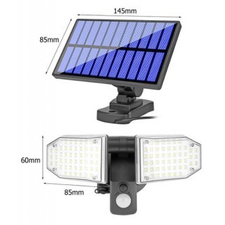Лед лампа със соларен панел и датчик за движение