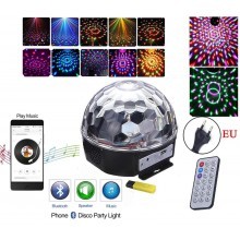 Светлинен ефект, RGB Лампа, 6 диода, 5W, цифров дисплей, Bluetooth