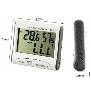 Настолен термометър с хигрометър