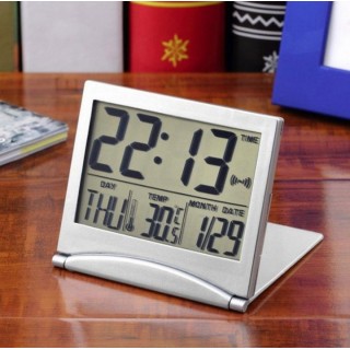 Сгъваем електронен часовник 3 в 1 с будилник, календар и термометър