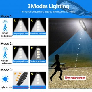 LED соларна улична лампа с датчик за движение 20, 40, 60, 80W