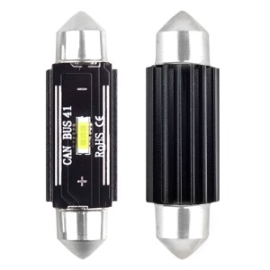 Диодна крушка (LED крушка) 12V, 24V, C5W, SV8.5, 41мм, блистер 2 бр.